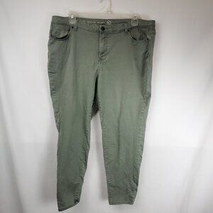 Westport 1962 W62 Womens Olive Green Signature Fit Skinny Jeans Sz 22 Plus Size